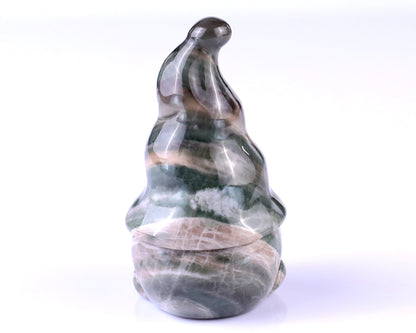 Nicedony 2.8” Jiulong Jade Hand Carved Crystal Bearded Elf Sculpture - View 6