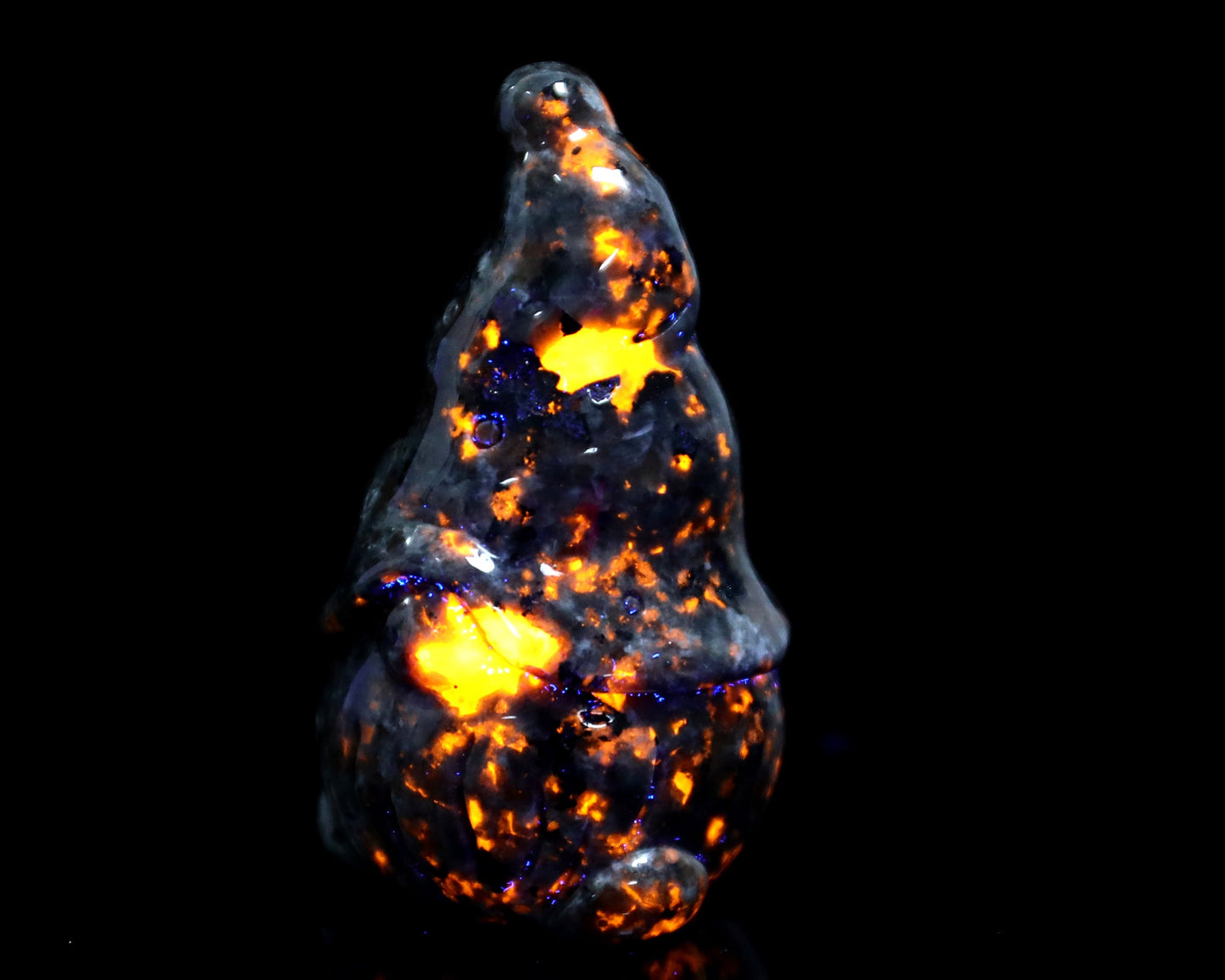 Nicedony 2.8” Natural Yooperlite Hand Carved Crystal Bearded Elf Sculpture, Halloween Gift - View 11