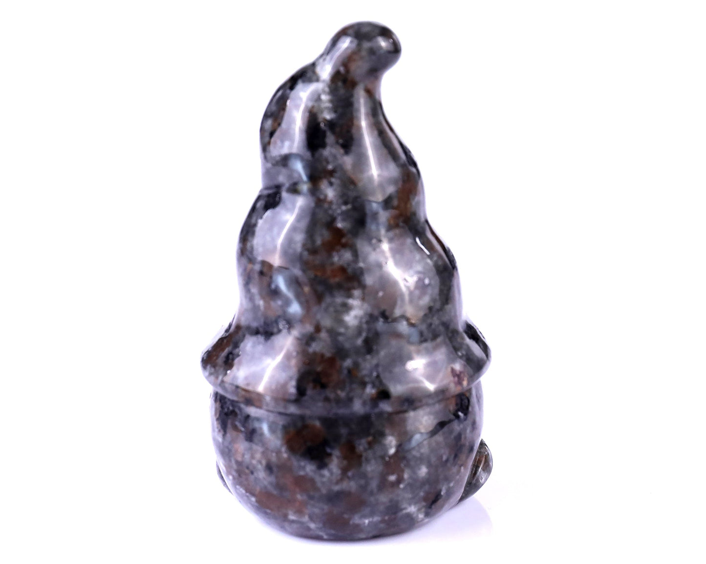 Nicedony 2.8” Natural Yooperlite Hand Carved Crystal Bearded Elf Sculpture, Halloween Gift - View 5
