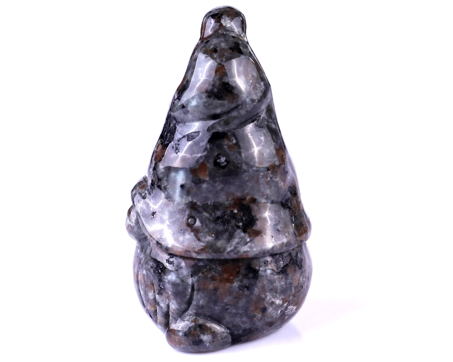 Nicedony 2.8” Natural Yooperlite Hand Carved Crystal Bearded Elf Sculpture, Halloween Gift - View 7