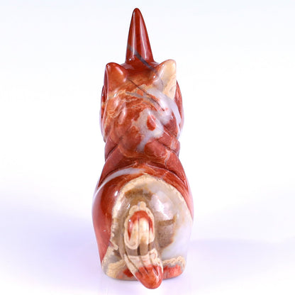Nicedony 2.8" Red Jasper Hand Carved Crystal Unicorn Sculpture - View 5