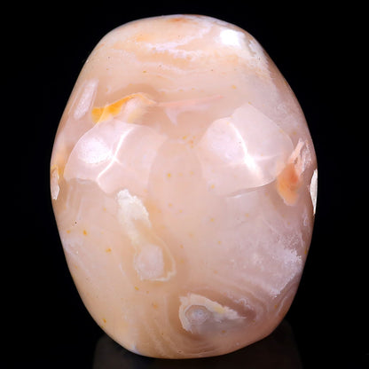 Nicedony 2.8" Sakura Agate Hand Carved Realistic Skull Sculpture - View 7