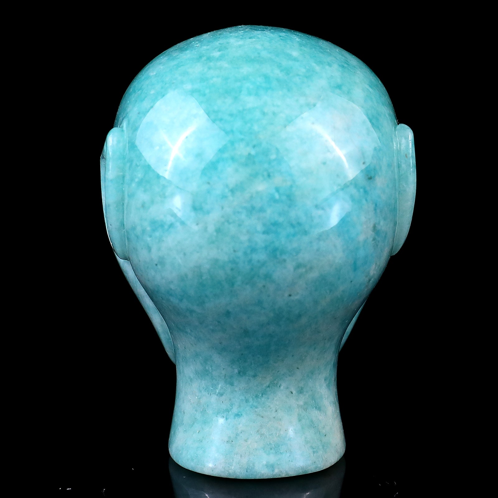 Nicedony 2.9" Amazonite Hand Carved Crystal Elf Alien Sculpture - View 5