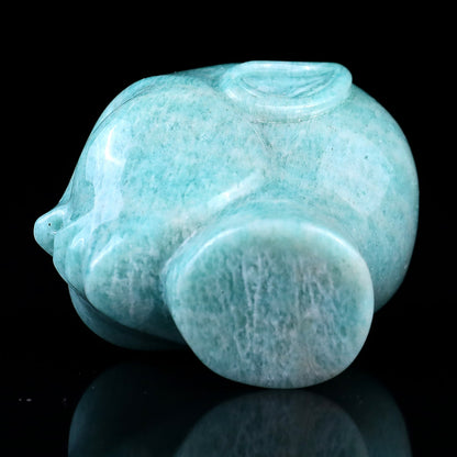 Nicedony 2.9" Amazonite Hand Carved Crystal Elf Alien Sculpture - View 6