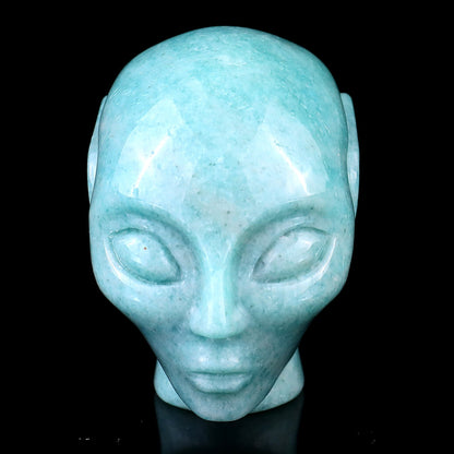 Nicedony 2.9" Amazonite Hand Carved Crystal Elf Alien Sculpture - View 2