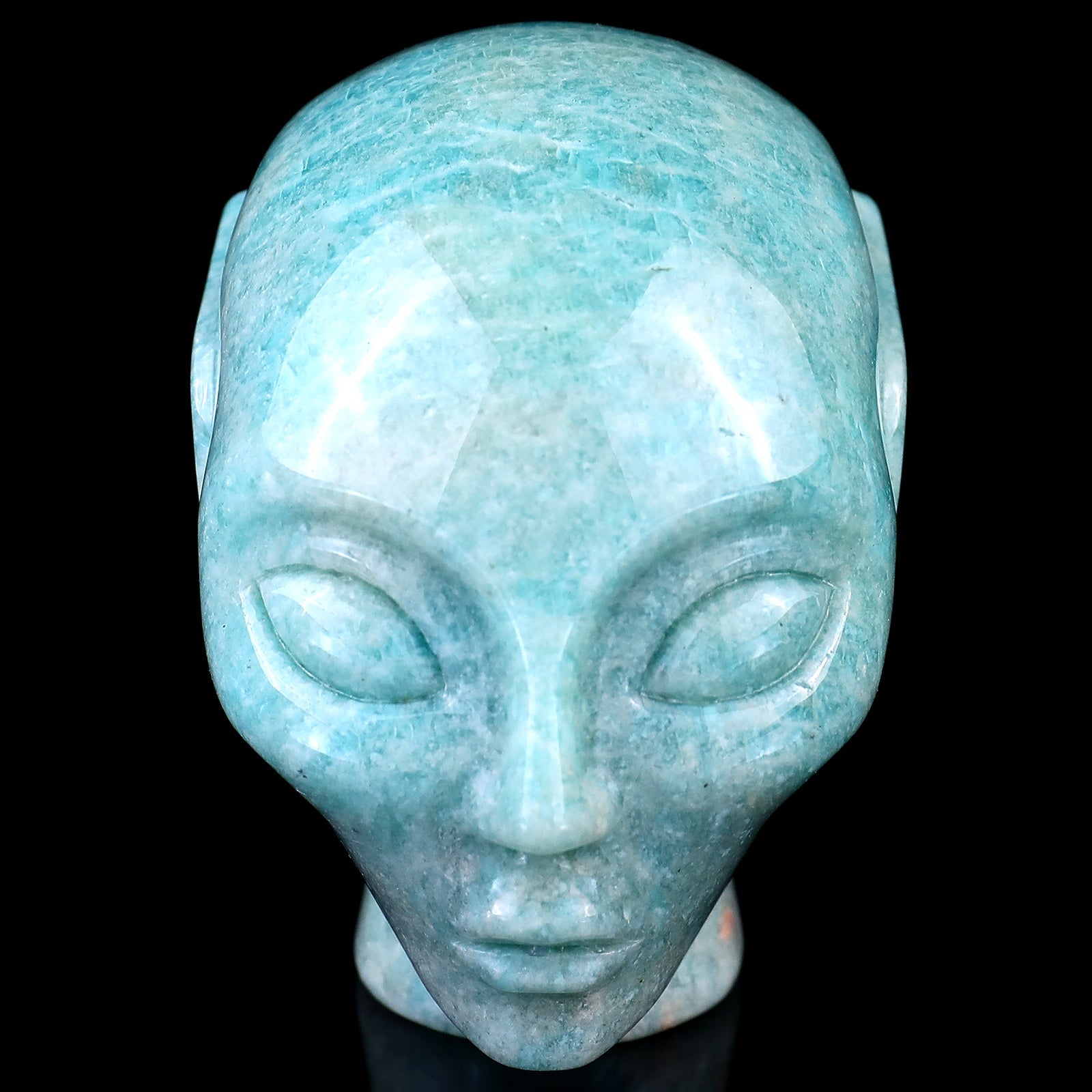 Nicedony 2.9" Amazonite Hand Carved Crystal Elf Alien Sculpture - View 4