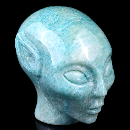 Nicedony 2.9" Amazonite Hand Carved Crystal Elf Alien Sculpture (SKU: S100003) - Photo 7