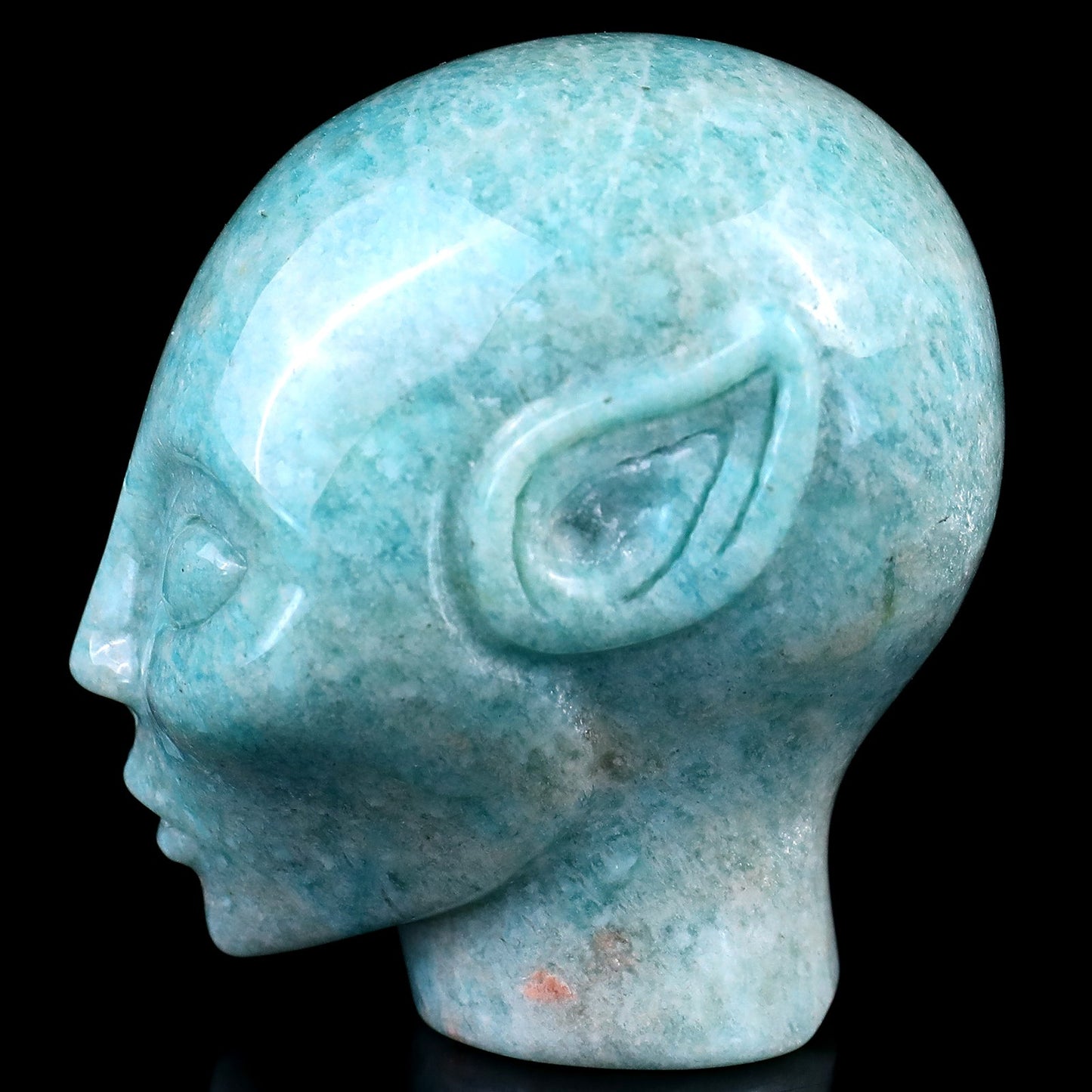 Nicedony 2.9" Amazonite Hand Carved Crystal Elf Alien Sculpture - View 2