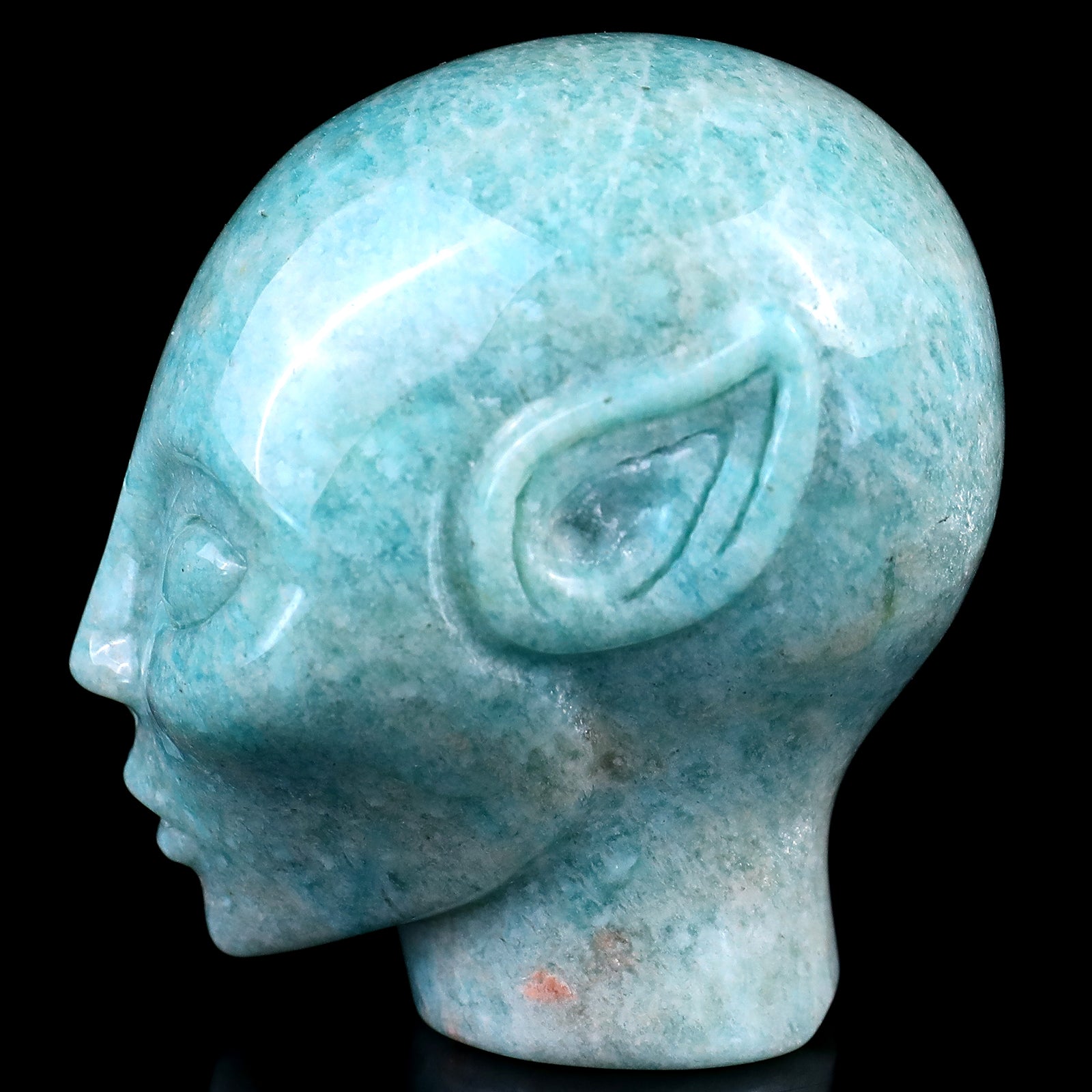 Nicedony 2.9" Amazonite Hand Carved Crystal Elf Alien Sculpture - View 2