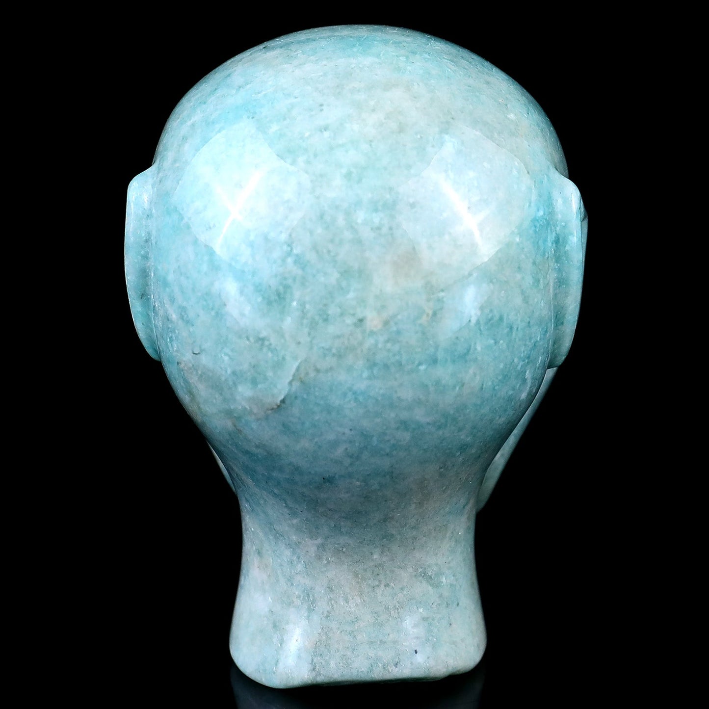 Nicedony 2.9" Amazonite Hand Carved Crystal Elf Alien Sculpture - View 5