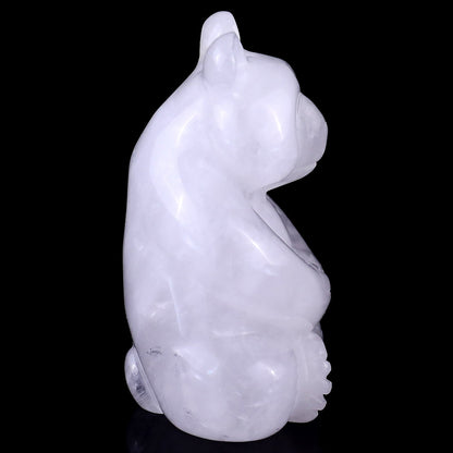 Nicedony 2.9" Angolan Quartz Hand Carved Crystal Panda Sculpture - View 3