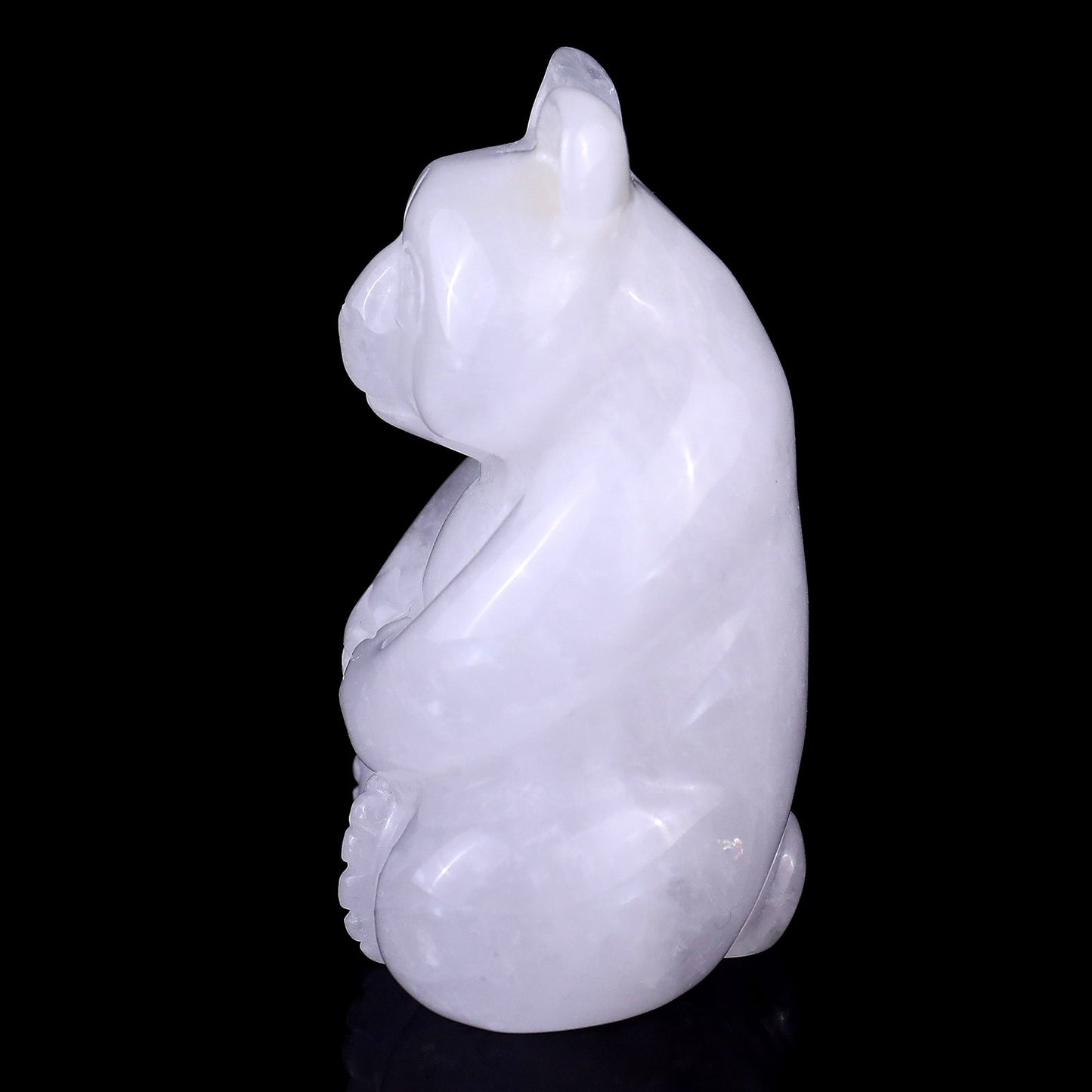 Nicedony 2.9" Angolan Quartz Hand Carved Crystal Panda Sculpture - View 4