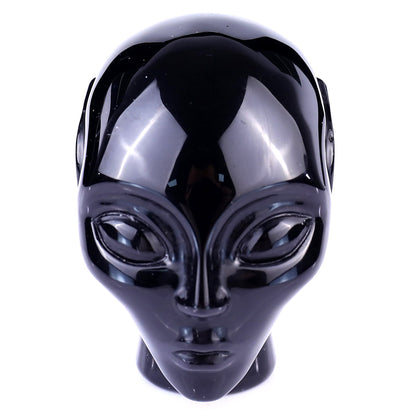 Nicedony 2.9" Black Obsidian Hand Carved Crystal Elf Alien Sculpture - View 9