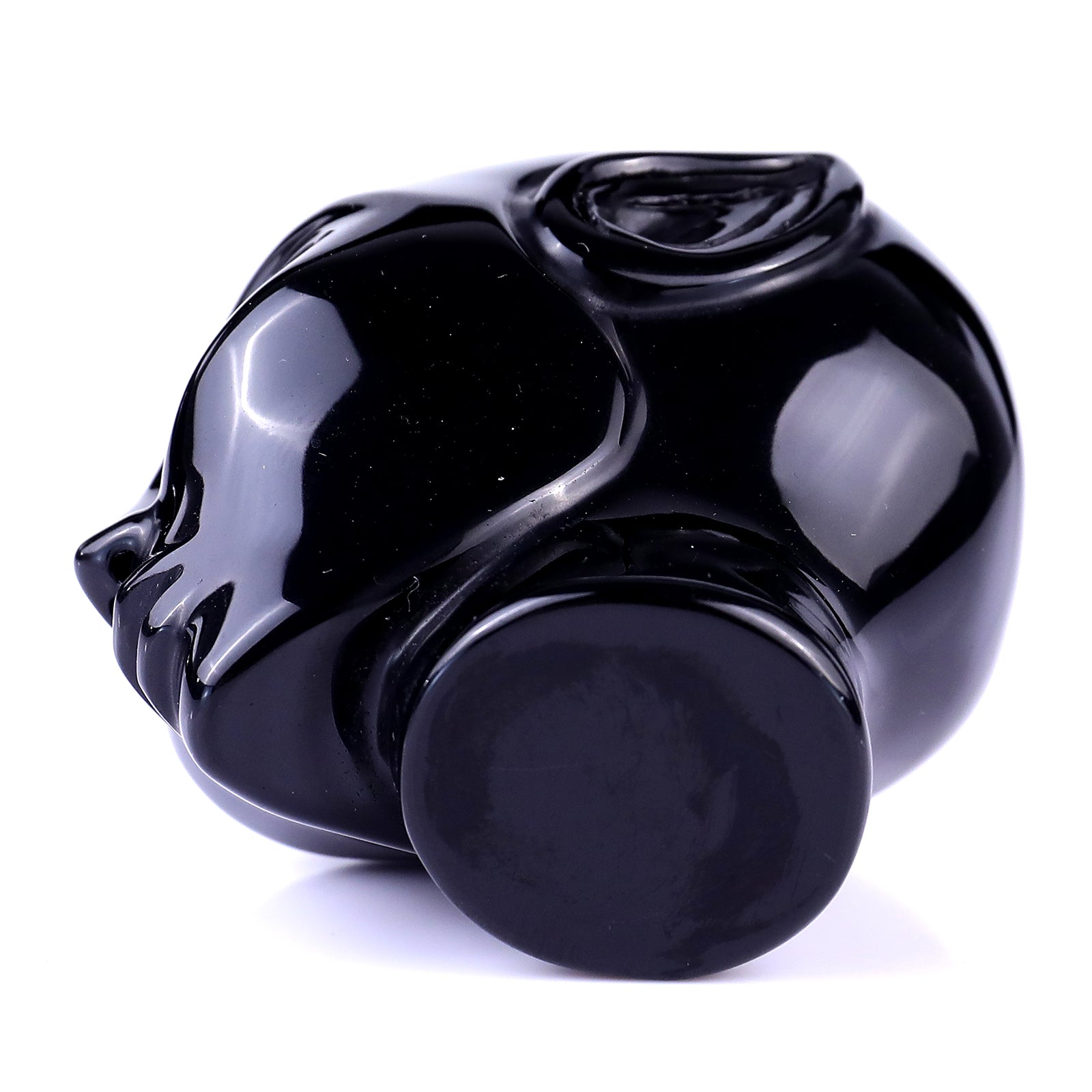 Nicedony 2.9" Black Obsidian Hand Carved Crystal Elf Alien Sculpture - View 6