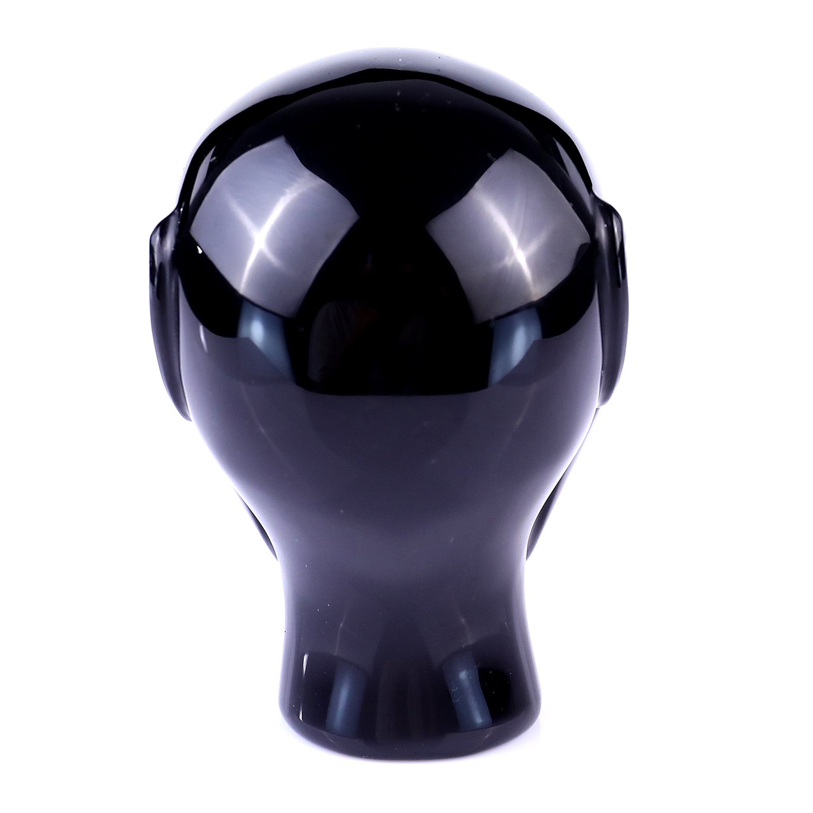Nicedony 2.9" Black Obsidian Hand Carved Crystal Elf Alien Sculpture - View 5