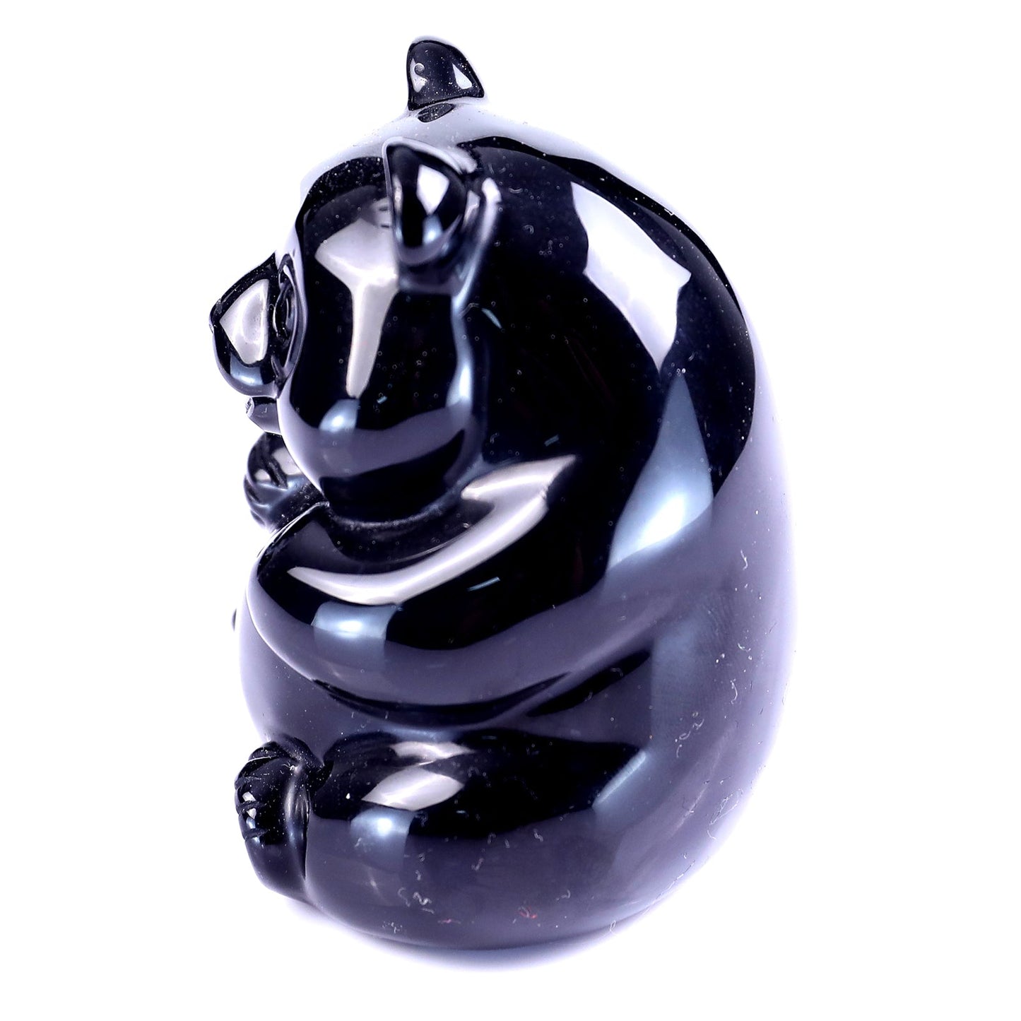 Nicedony 2.9" Black Obsidian Hand Carved Crystal Panda Sculpture - View 14
