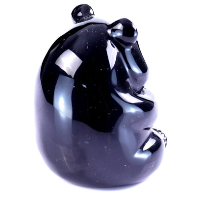 Nicedony 2.9" Black Obsidian Hand Carved Crystal Panda Sculpture - View 11