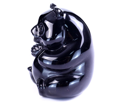 Nicedony 2.9" Black Obsidian Hand Carved Crystal Panda Sculpture - View 39