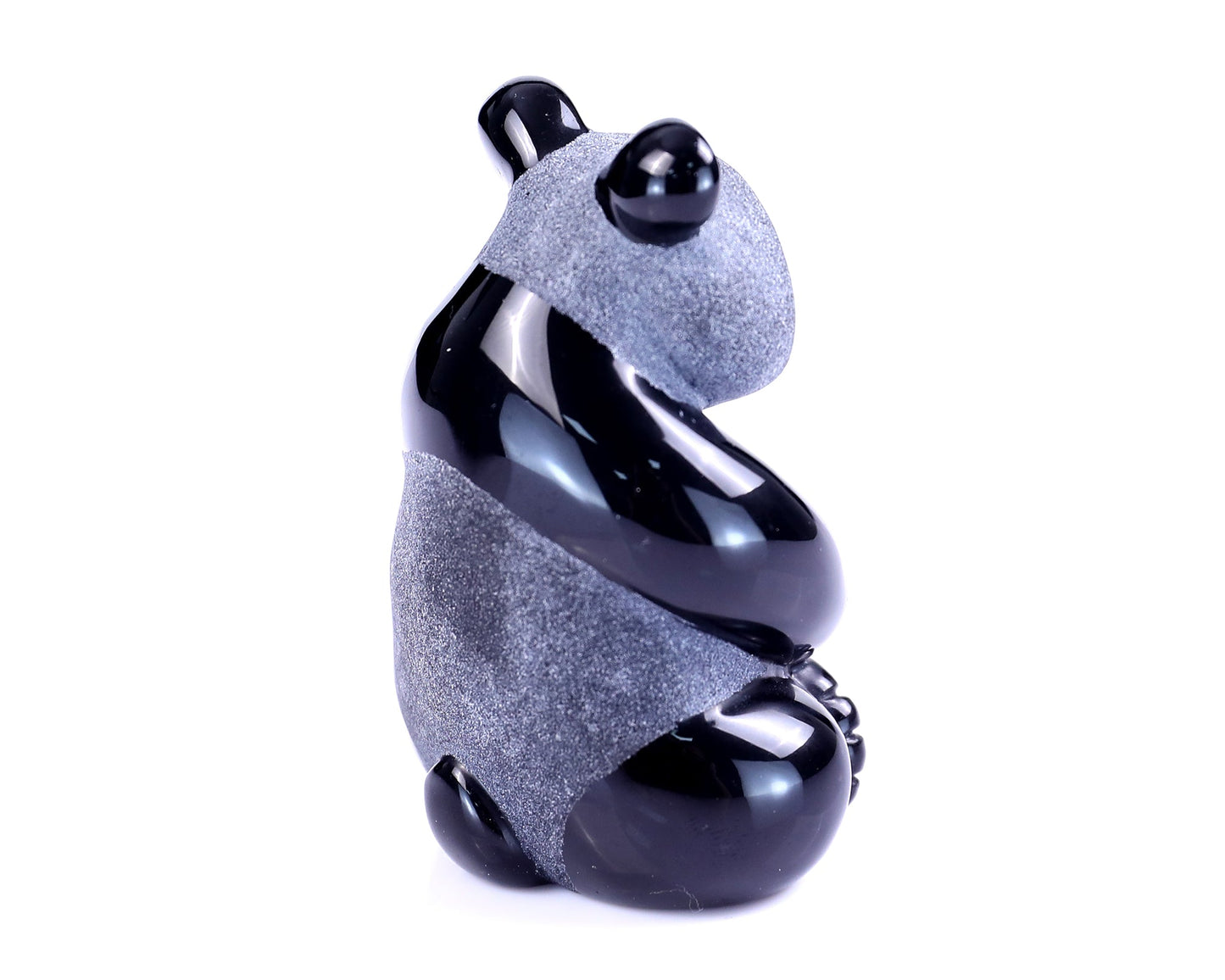 Nicedony 2.9" Black Obsidian Hand Carved Crystal Panda Sculpture - View 27