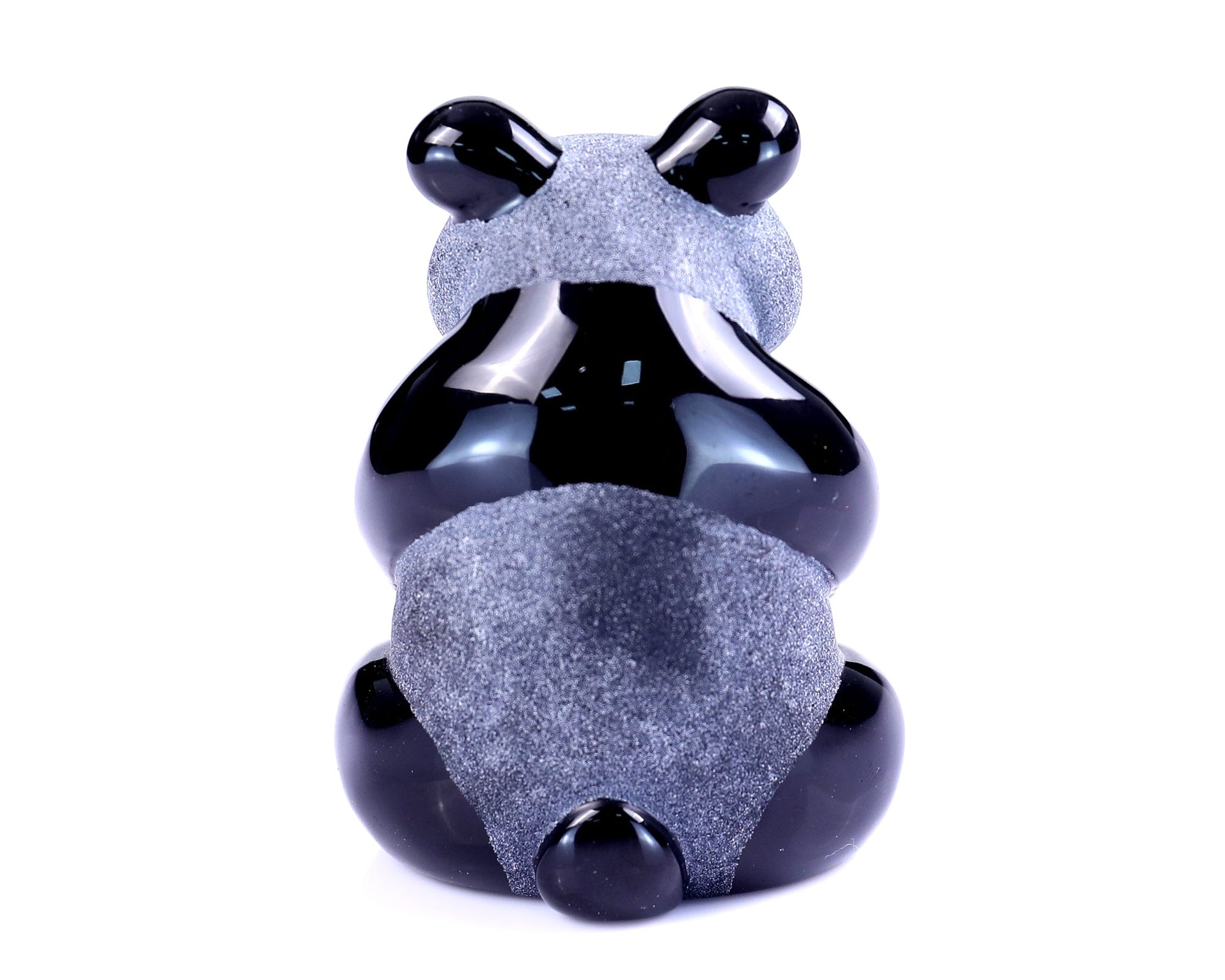 Nicedony 2.9" Black Obsidian Hand Carved Crystal Panda Sculpture - View 28