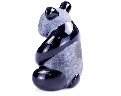 Nicedony 2.9" Black Obsidian Hand Carved Crystal Panda Sculpture - View 29