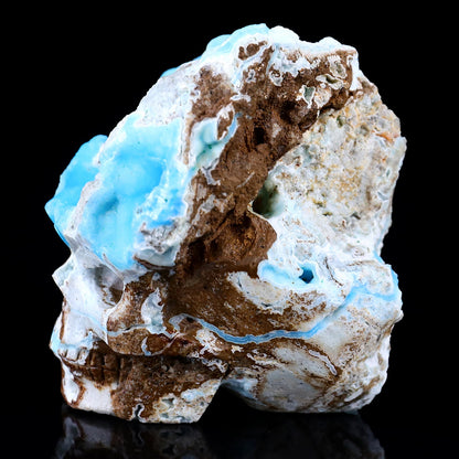 Nicedony 2.9" Blue Aragonite Hand Carved Skull Sculpture - View 4