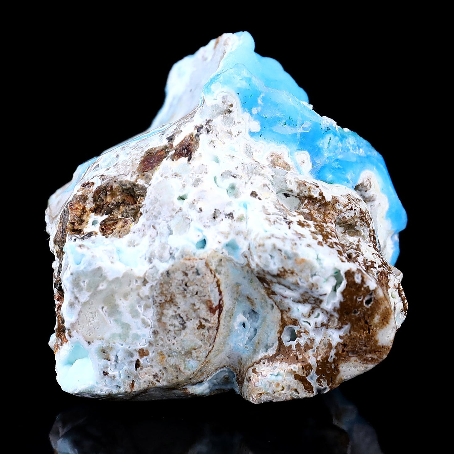 Nicedony 2.9" Blue Aragonite Hand Carved Skull Sculpture - View 6