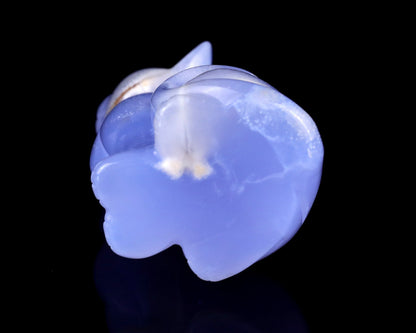 Nicedony 2.9" Blue Chalcedony Hand Carved Crystal Cat Sculpture - View 18
