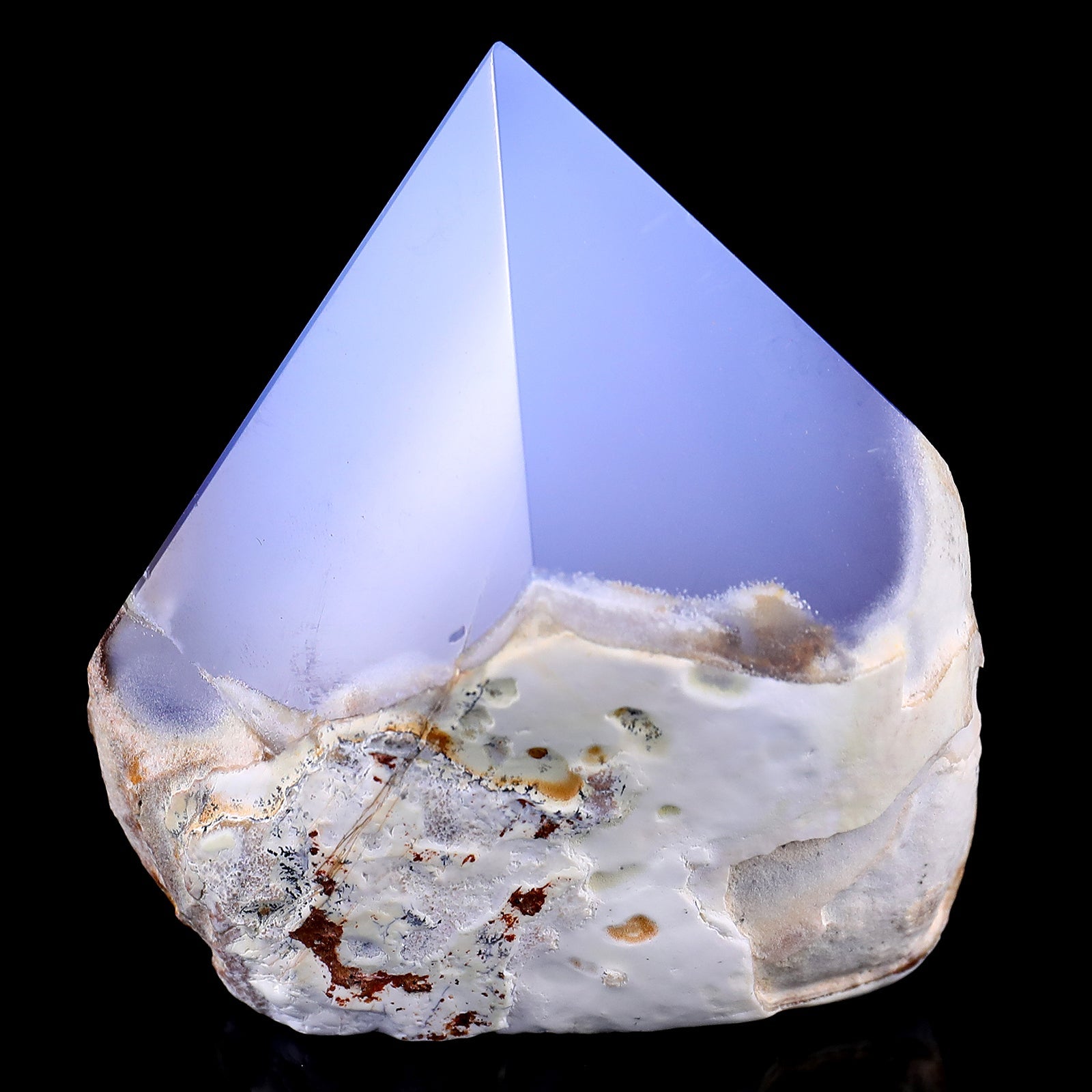 Nicedony 2.9" Blue Chalcedony Hand Carved Crystal Polished Point - View 12