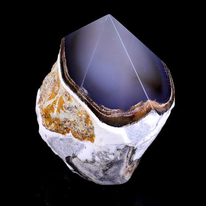 Nicedony 2.9" Blue Chalcedony Hand Carved Crystal Polished Point - View 8