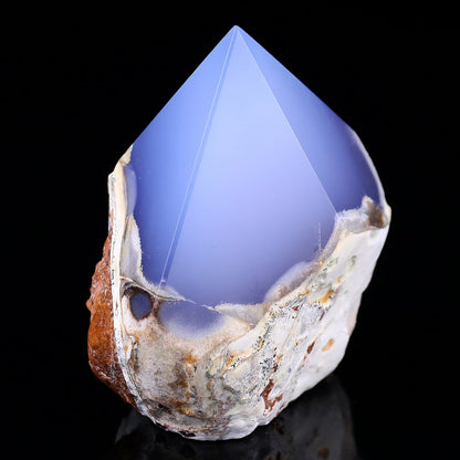 Nicedony 2.9" Blue Chalcedony Hand Carved Crystal Polished Point - View 14