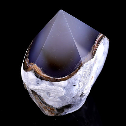 Nicedony 2.9" Blue Chalcedony Hand Carved Crystal Polished Point - View 6