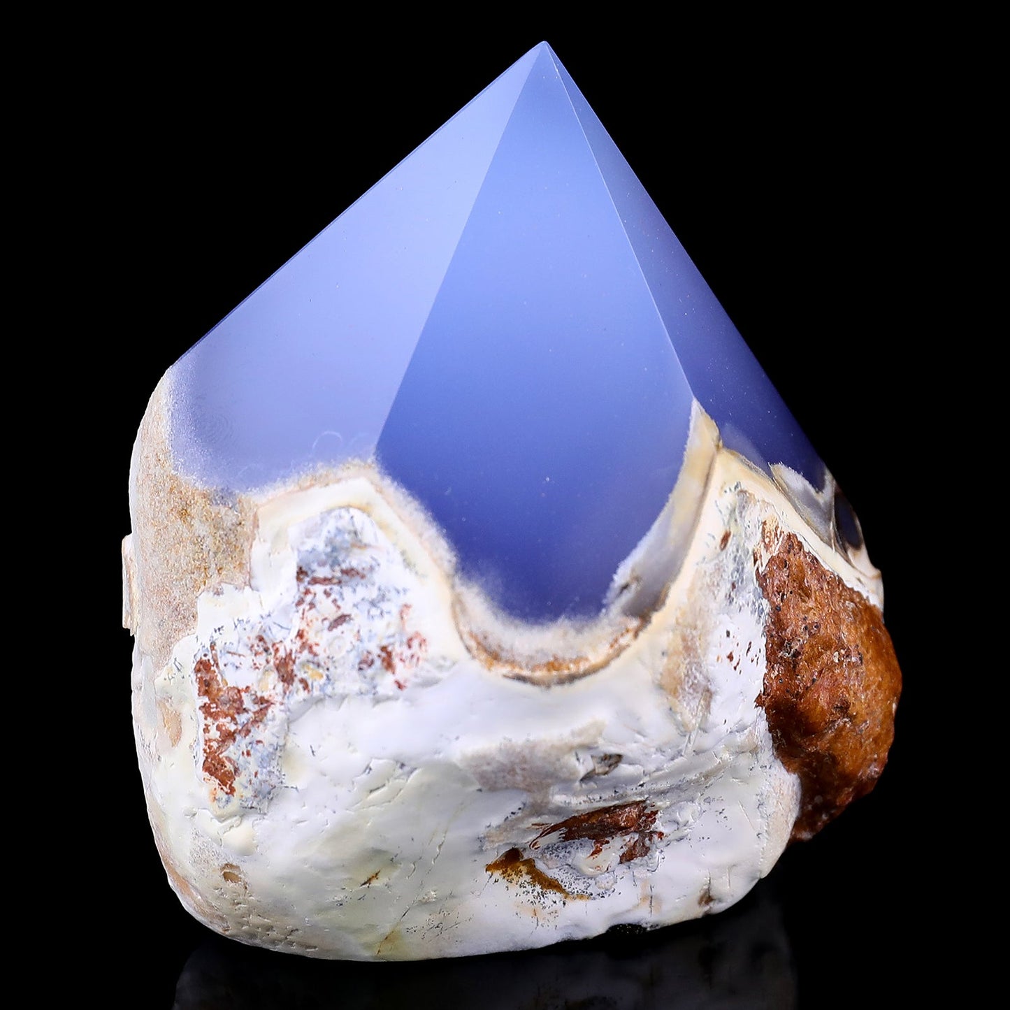 Nicedony 2.9" Blue Chalcedony Hand Carved Crystal Polished Point - View 10