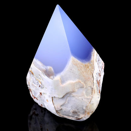 Nicedony 2.9" Blue Chalcedony Hand Carved Crystal Polished Point - View 11