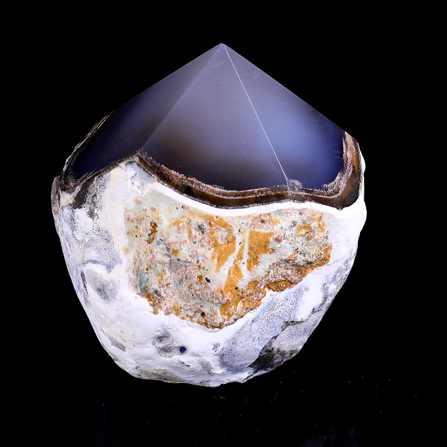 Nicedony 2.9" Blue Chalcedony Hand Carved Crystal Polished Point - #1100175