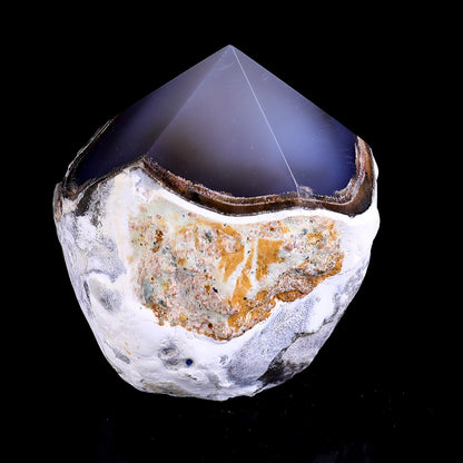 Nicedony 2.9" Blue Chalcedony Hand Carved Crystal Polished Point - #1100175