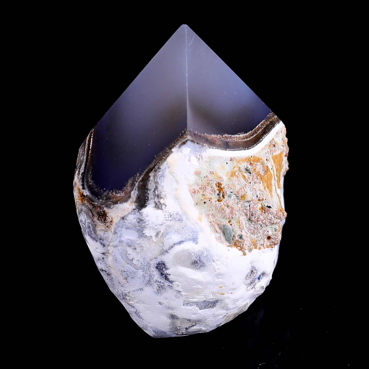 Nicedony 2.9" Blue Chalcedony Hand Carved Crystal Polished Point - View 3