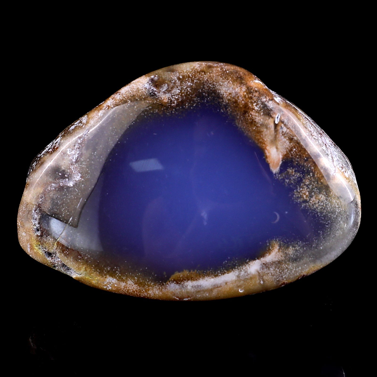Nicedony 2.9" Blue Chalcedony Hand Carved Crystal Polished Stone - #3100066