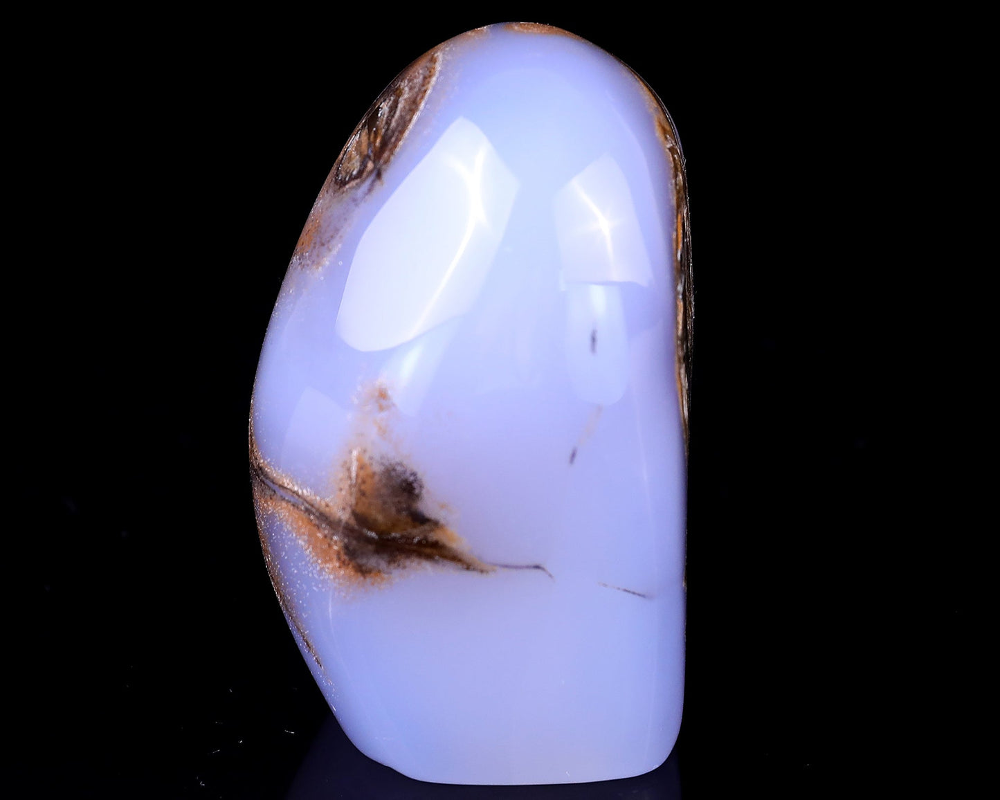 Nicedony 2.9" Blue Chalcedony Hand Carved Crystal Polished Stone - View 14