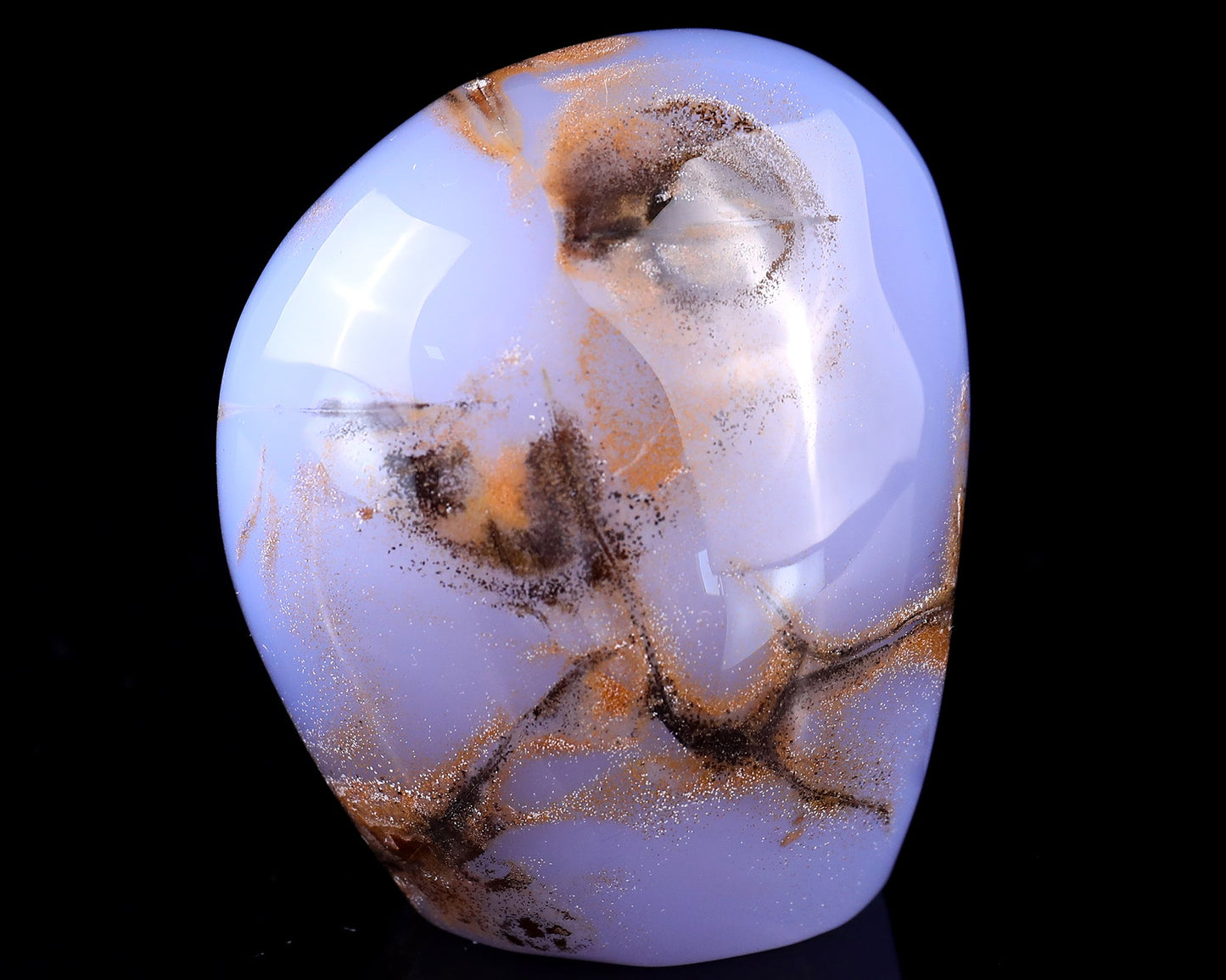 Nicedony 2.9" Blue Chalcedony Hand Carved Crystal Polished Stone - View 10