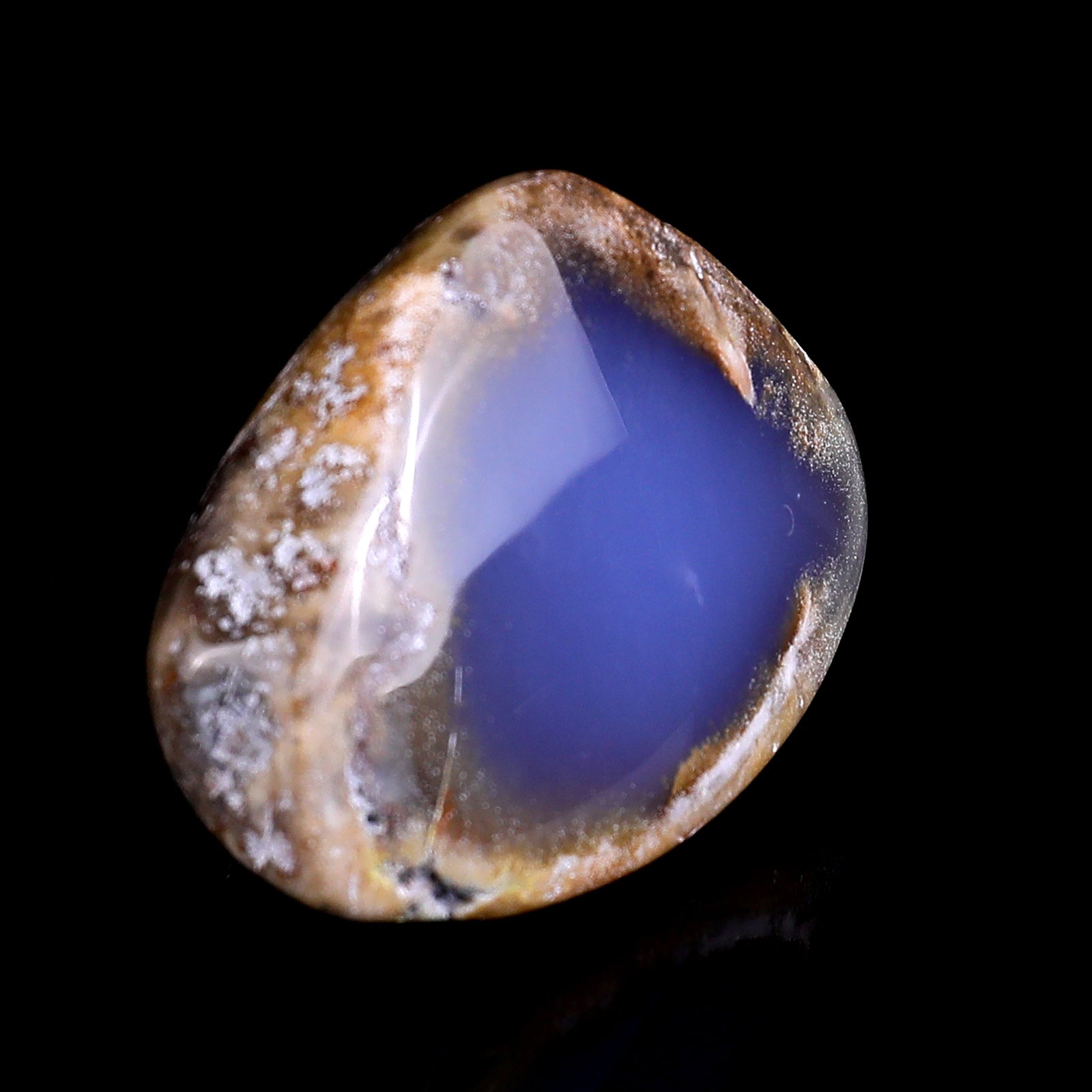 Nicedony 2.9" Blue Chalcedony Hand Carved Crystal Polished Stone - #2100274