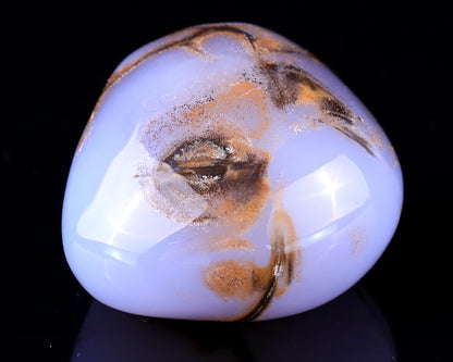 Nicedony 2.9" Blue Chalcedony Hand Carved Crystal Polished Stone - View 17
