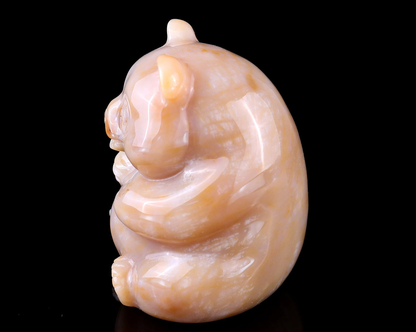 Nicedony 2.9" Chalcedony Hand Carved Crystal Panda Sculpture - View 6