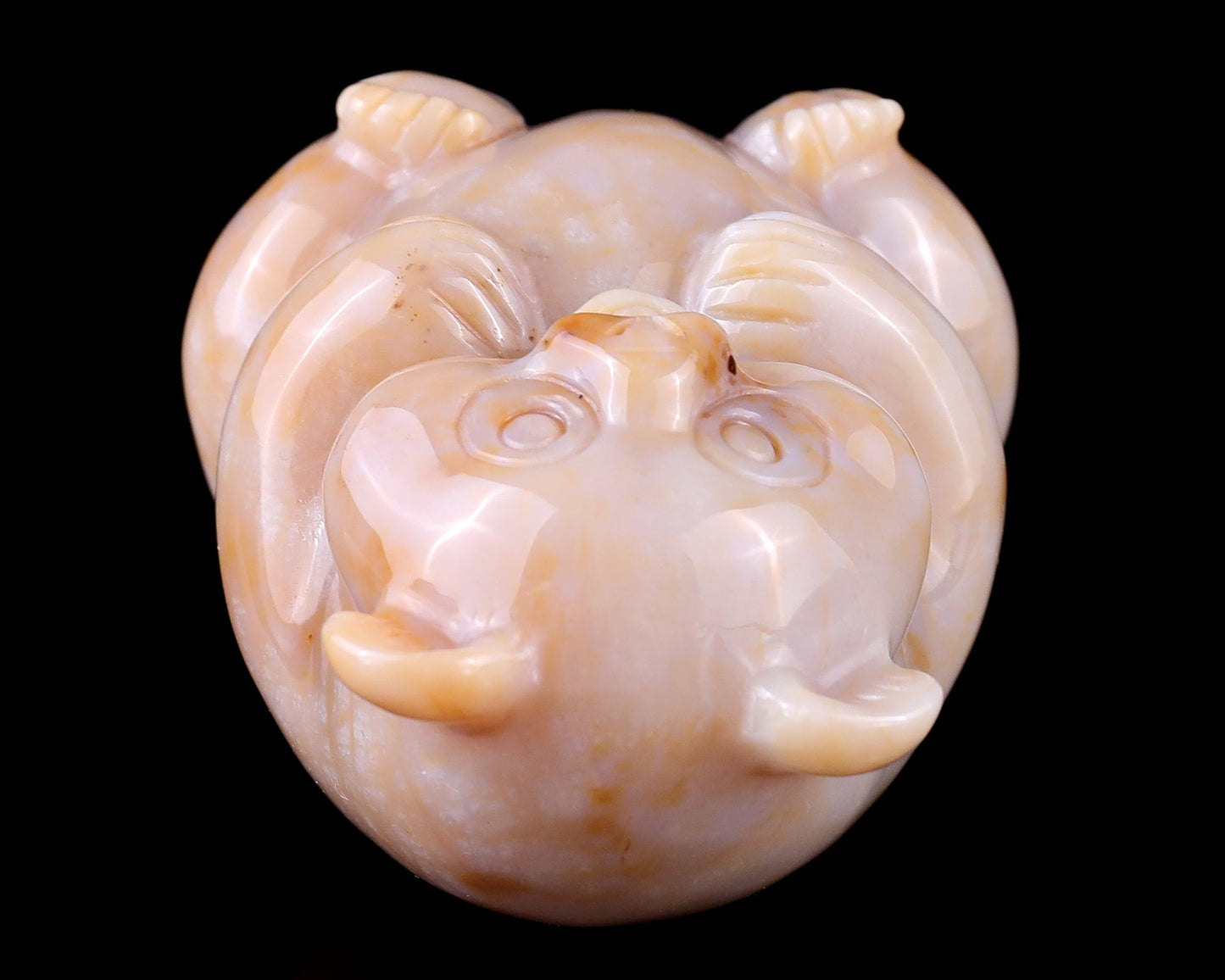 Nicedony 2.9" Chalcedony Hand Carved Crystal Panda Sculpture - View 9