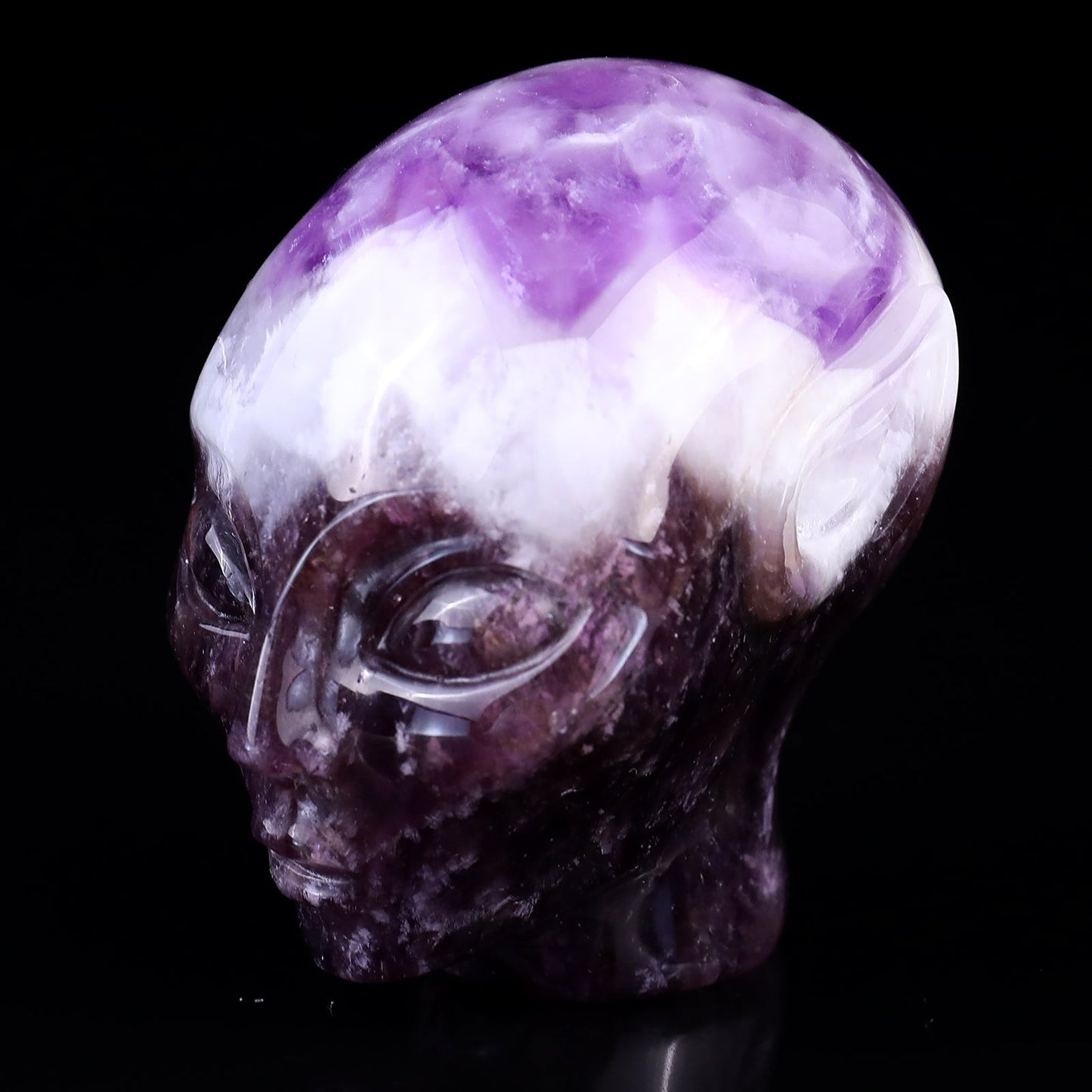 Nicedony 2.9"Dream Amethyst Hand Carved Crystal Elf Alien Sculpture - View 7