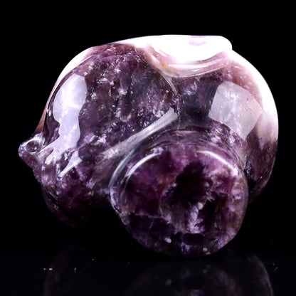 Nicedony 2.9"Dream Amethyst Hand Carved Crystal Elf Alien Sculpture - View 6