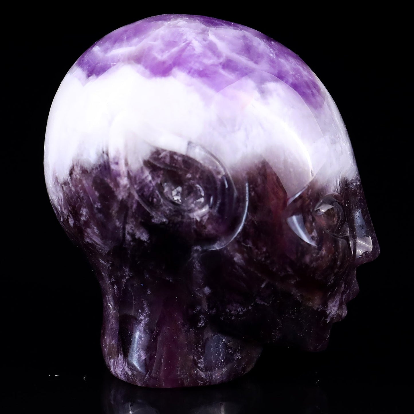 Nicedony 2.9"Dream Amethyst Hand Carved Crystal Elf Alien Sculpture - View 3