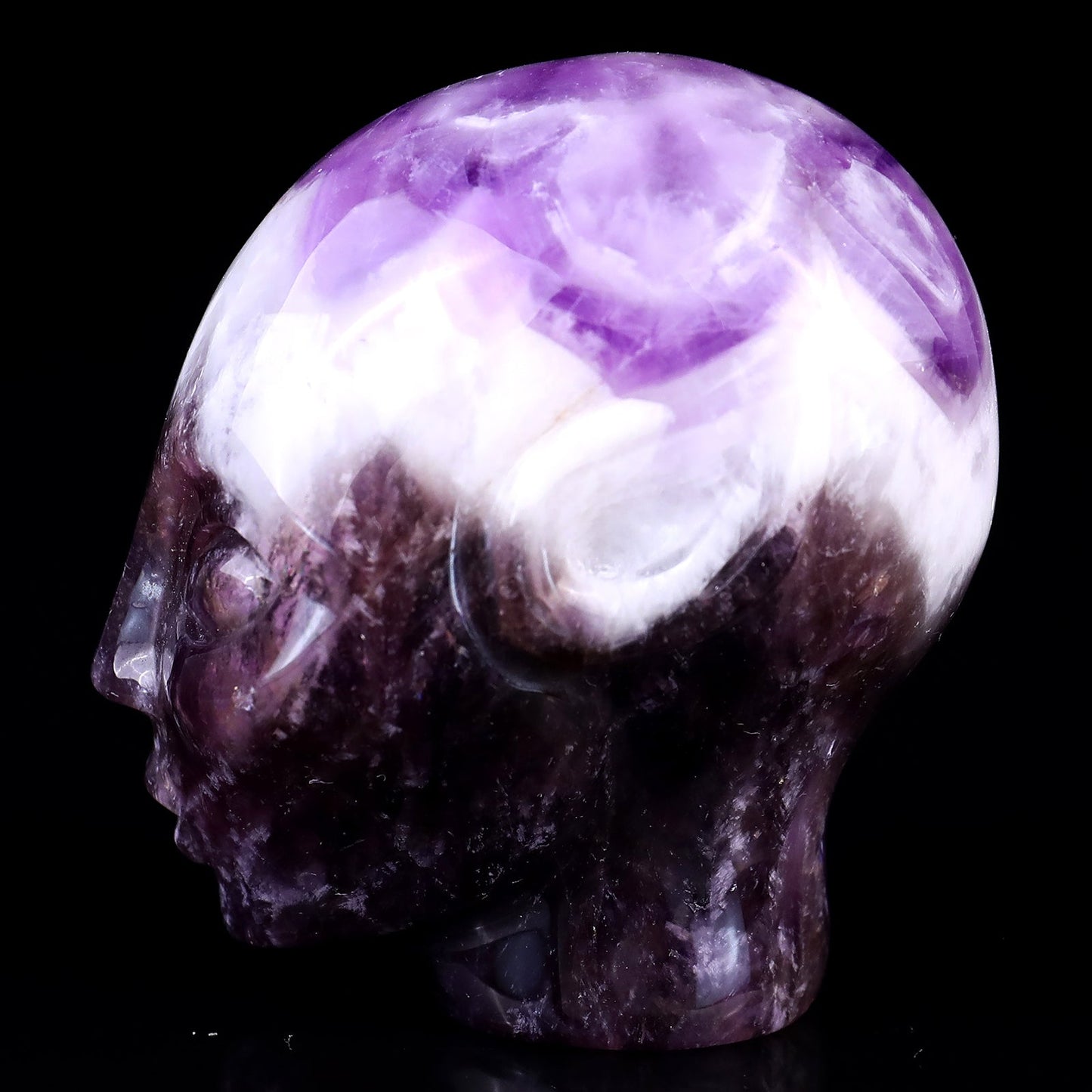 Nicedony 2.9"Dream Amethyst Hand Carved Crystal Elf Alien Sculpture - View 4