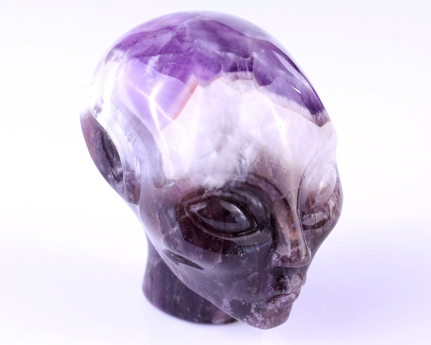 Nicedony 2.9" Dream Amethyst Hand Carved Crystal Elf Alien Sculpture