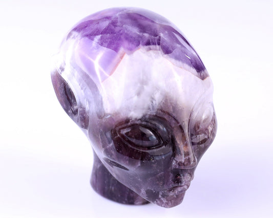 Nicedony 2.9" Dream Amethyst Hand Carved Crystal Elf Alien Sculpture